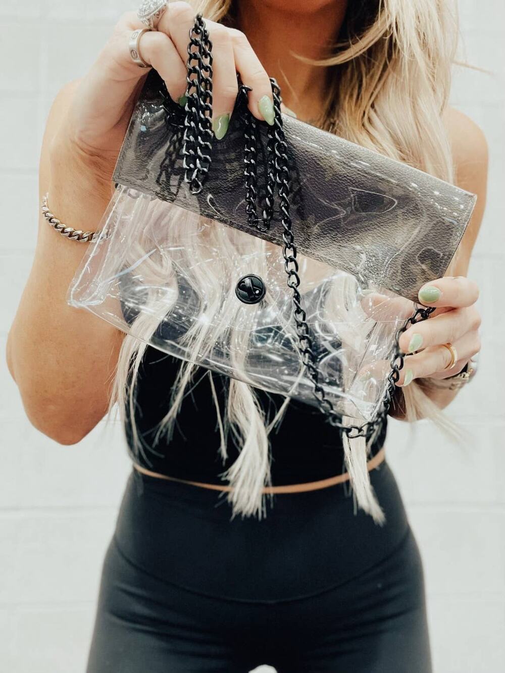 JAGGER Crossbody Clear Bag, Stadium Approved Upcycled LV